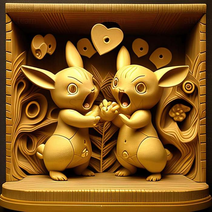 3D model Same Old Song and Dance Pupurin Twins VS Purin Singing feb (STL)